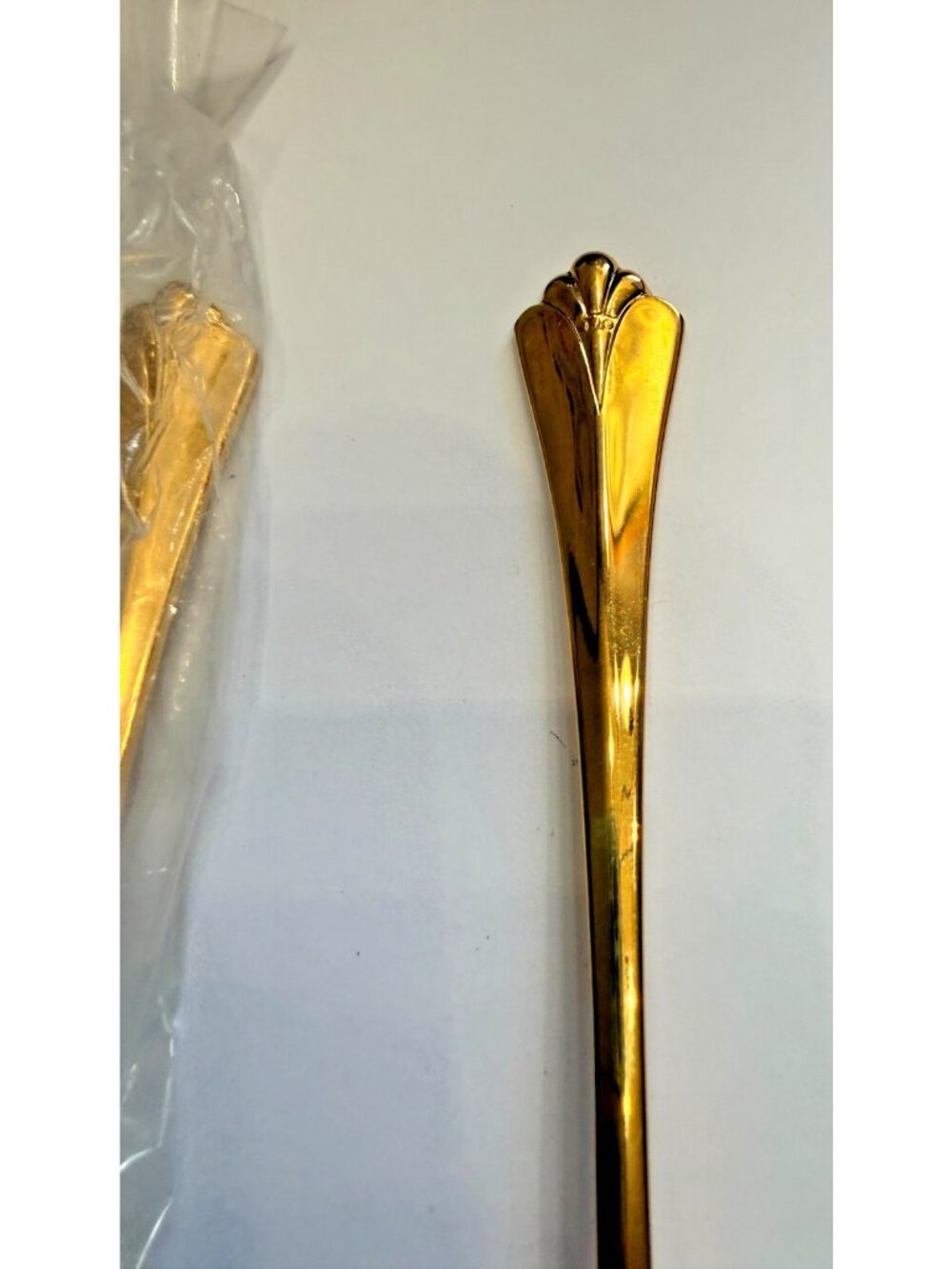 ONIEDA Community Golden Royal Flute 6" SUGAR SPOONS Stainless Set of 3 - Picture 2 of 4